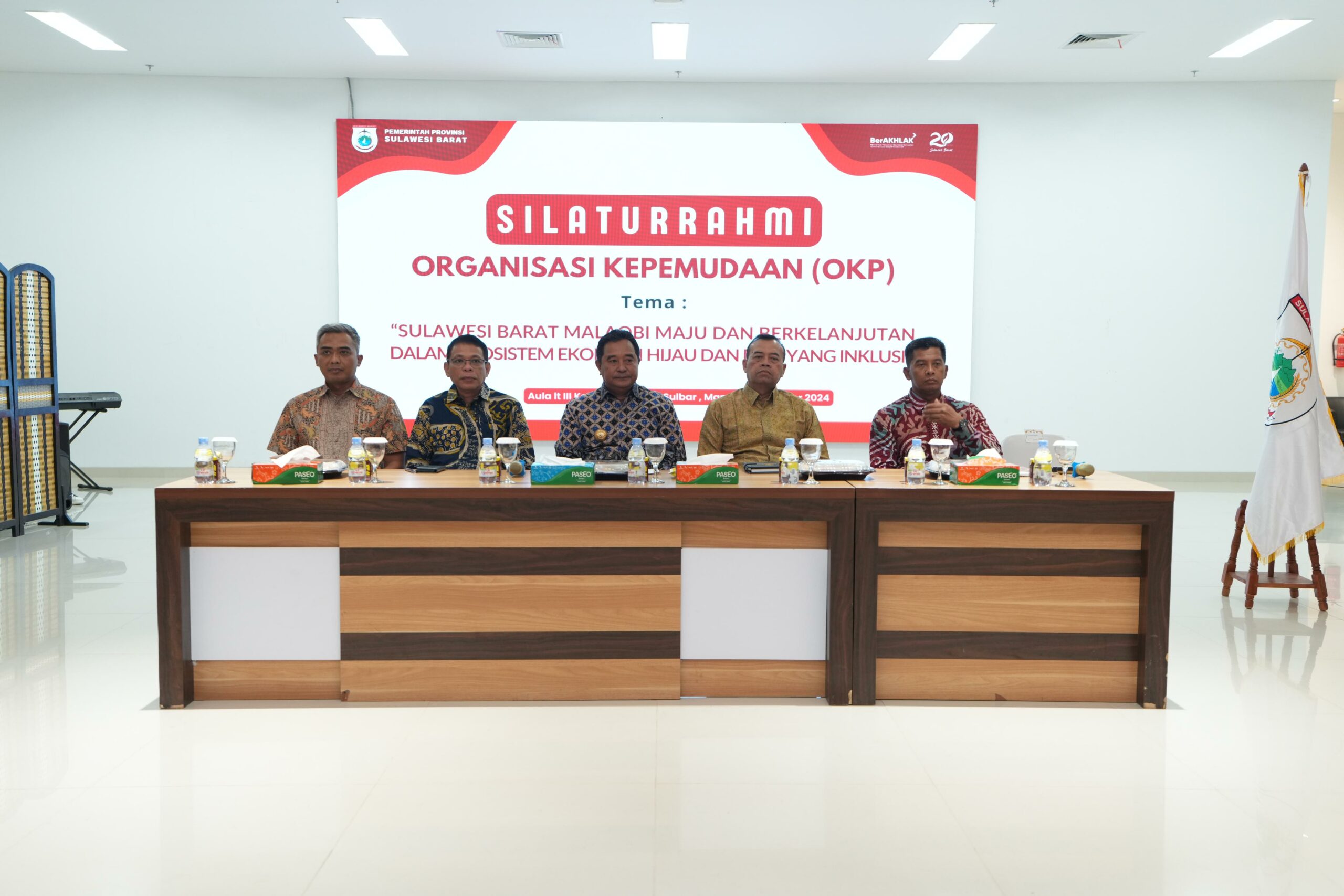 PJ Gubernur Sulbar Bersama Jajaran Forkopimda Saat Menghadiri Silaturahmi Organisasi Kepemudaan (OKP)