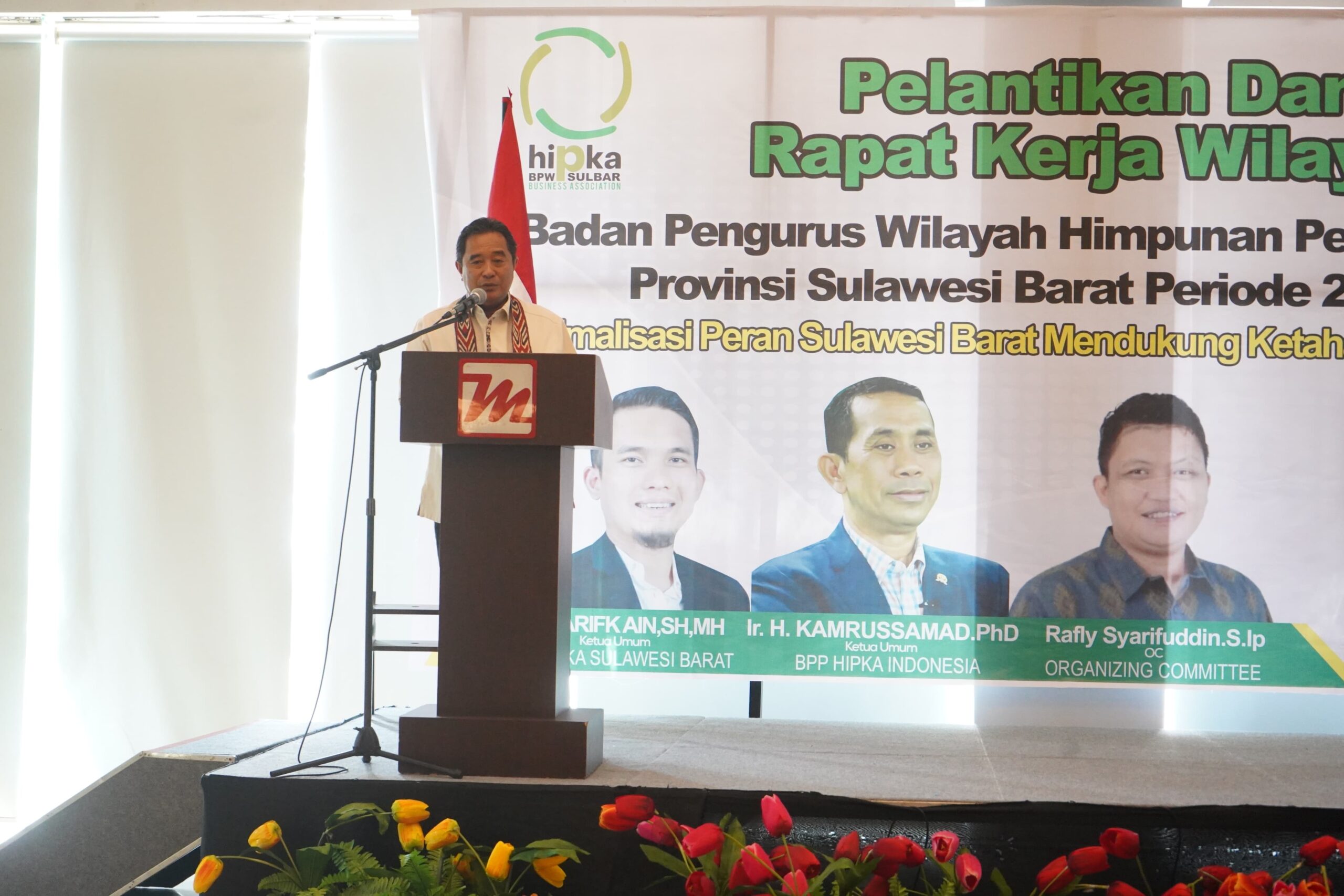 Pelantikan HIPKA, Pj Bahtiar Dorong Pengusaha di Sulbar Manfaatkan Potensi Alam