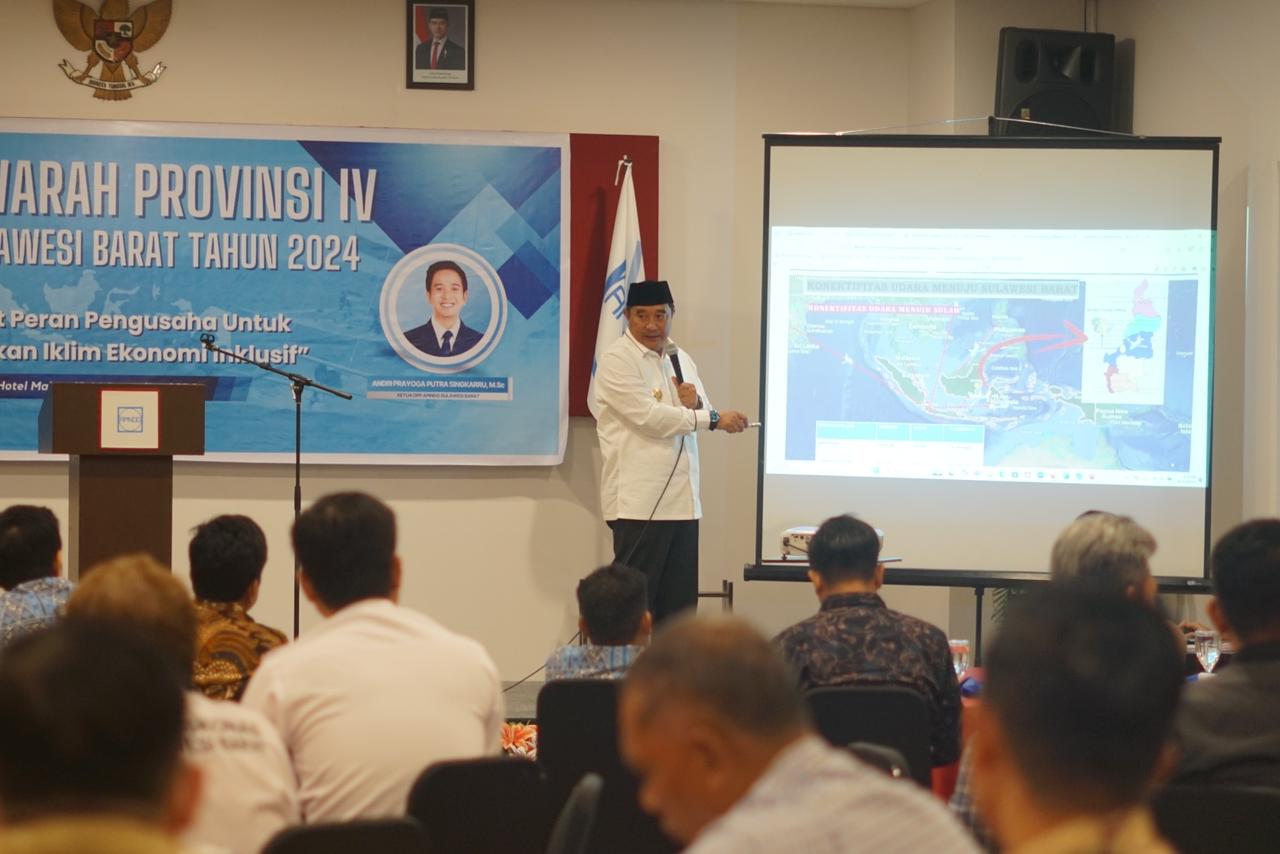 Pj Bahtiar Hadiri Musyawarah ke IV Apindo Sulbar Majukan Daerah Bersama